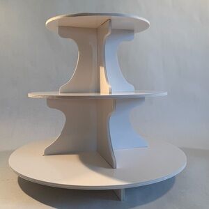 Three White 3 Tier Dessert Display Stand
